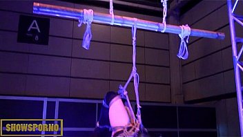 Brunette pornstars shibari clown