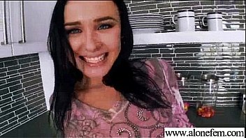 Nasty lonely girl olga snow fill her holes with sex stuffs movie 27