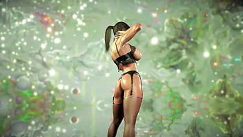 Muscular milf lara croft in sexy underwear teases you with his oiled body