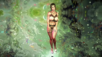 Muscular milf lara croft in sexy underwear teases you with his oiled body Muscular milf lara croft in sexy underwear teases you with his oiled body