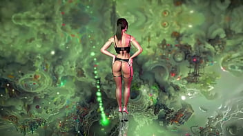 Muscular milf lara croft in sexy underwear teases you with his oiled body