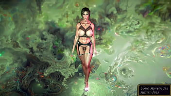 Muscular milf lara croft in sexy underwear teases you with his oiled body Muscular milf lara croft in sexy underwear teases you with his oiled body