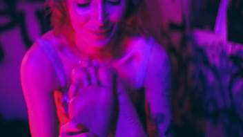 Sub girl with big feet locked to spreader bar for the pleasure of her goddess