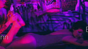 Sub girl with big feet locked to spreader bar for the pleasure of her goddess