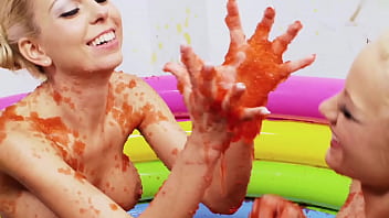 Lou lou and christine love are horny lesbians with blonde hair who have their pussies licked