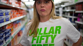 Wisconsin tiff quit porn to work at dollar tree only to still end up on her knees for pay