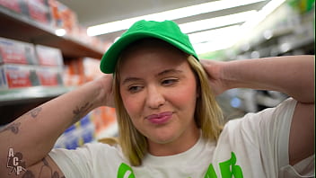 Wisconsin tiff quit porn to work at dollar tree only to still end up on her knees for pay
