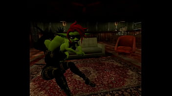 Futanubis mommy fucks lewd goblin