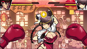 Greedy chinese restaurant owner stripped in the ring