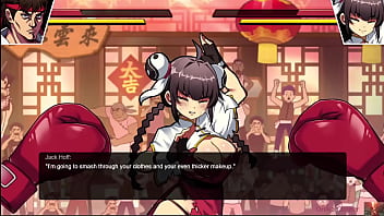 Greedy chinese restaurant owner stripped in the ring