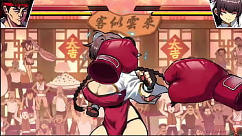 Greedy chinese restaurant owner stripped in the ring