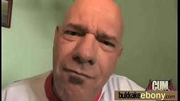 First time ebony with a group of white dicks 11