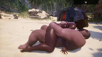 Fat man tries to satisfy hot big tit ass black milf indra