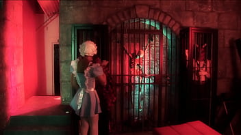 Lucy has anal and takes a load on her face in the dungeon