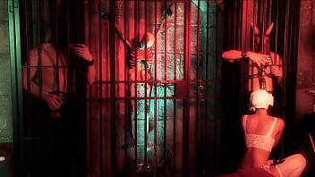 Lucy has anal and takes a load on her face in the dungeon