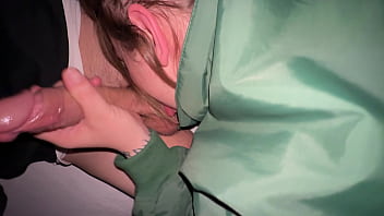 Sexy milf slobbers on dick and balls