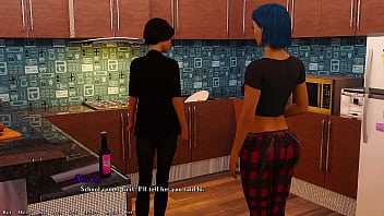 Being a dik #82 hot busty blue hair grunge girl gives me a juicy handjob in her room