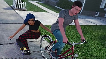 Being a dik #82 hot busty blue hair grunge girl gives me a juicy handjob in her room