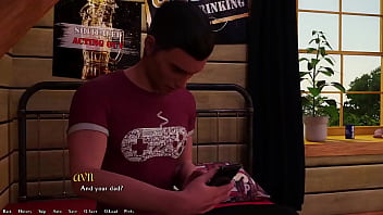 Being a dik #82 hot busty blue hair grunge girl gives me a juicy handjob in her room