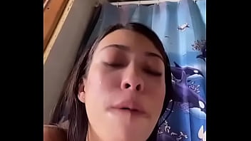 Puke eating practice for filthy latina teen