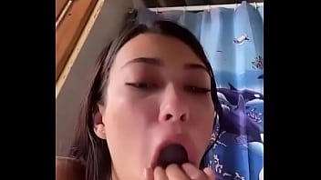 Puke eating practice for filthy latina teen