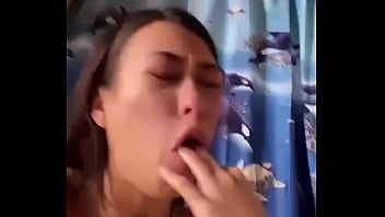 Puke eating practice for filthy latina teen