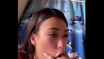Puke eating practice for filthy latina teen