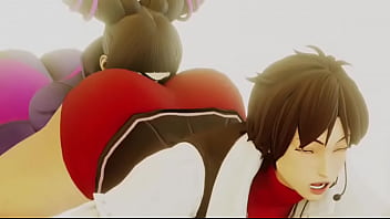 Street fighter sakura x juri booty shaking face twerking Street fighter sakura x juri booty shaking face twerking