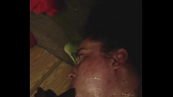 Big titty snow bunny gives soppy blowjob