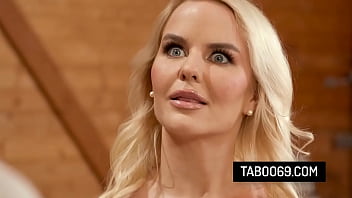 Hot stepmom has threesome with stepdaughter and her boyfriend