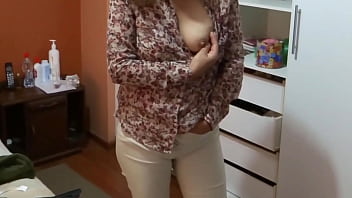 Stepson masturbates watching and touching my tits big cumshots Stepson masturbates watching and touching my tits big cumshots