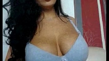 Big tit dark haired babe teases on cam