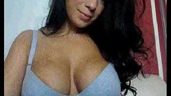 Big tit dark haired babe teases on cam
