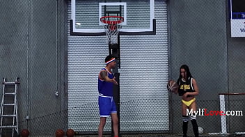 When ebony milf plays ball she gets very horny right after