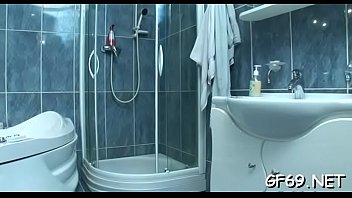 Delightful darling is sharing her twat with two concupiscent men