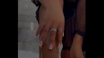 Monika fox foam games in the bathroom with a pink toy