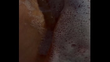 Monika fox foam games in the bathroom with a pink toy