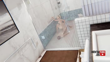 Webbed gwen’s shower seduction spiderverse hentai