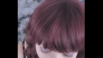 Goth red hair vanerose sucks your cock and makes you come on her body