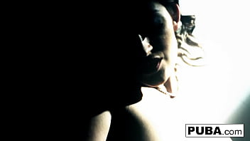 Hot brunette fucks herself