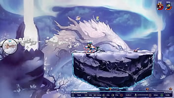 Viking barbudo com rola de martelo acabando com cowboy de laço