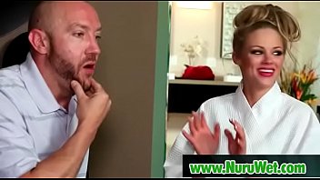 Busty masseuse gives pleasure in nuru massage 06