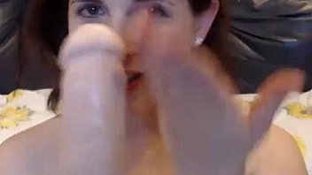 Lingerie ladies plays with dildo on webcam