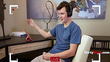 Josh convinces his stepmom to fuck him on a live stream