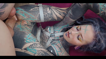 Double anal penetration for heavily tattooed anuskatzz sloppy bj atm and big anal gapes