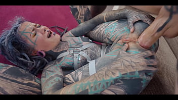 Double anal penetration for heavily tattooed anuskatzz sloppy bj atm and big anal gapes