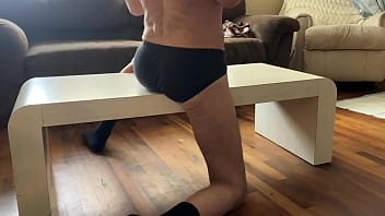 Preview Of Agressive Myofascial Pressure And Release Stretching On Table In Underwear With Percussion Massager thumbnail