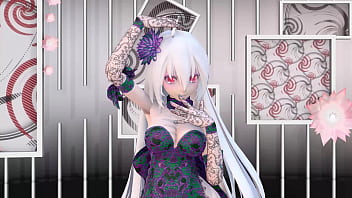 Yowane Haku Undress Dance Sexy Lingerie Hentai Stickysticky Song Mmd 3d Purple Clothes Clip thumbnail