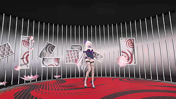 Yowane haku undress dance sexy lingerie hentai stickysticky song mmd 3d purple clothes clip