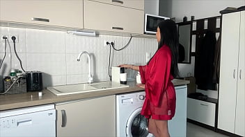 He comes home tired and his wife drains his balls